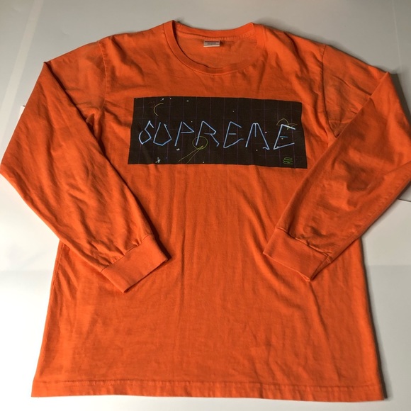 Supreme Long Sleeve Mens Medium Orange 